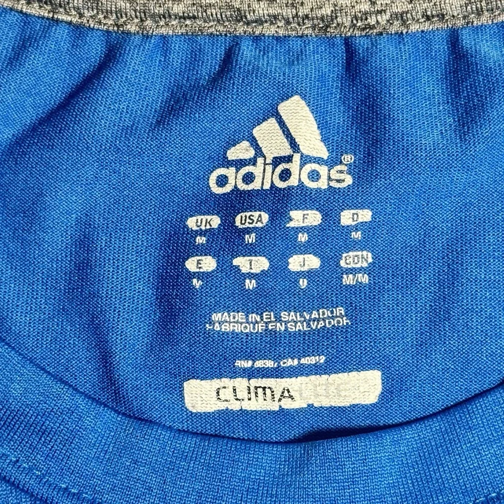 Adidas ClimaLite Men's Short Sleeve Blue Crewneck Athletic Shirt Size Medium